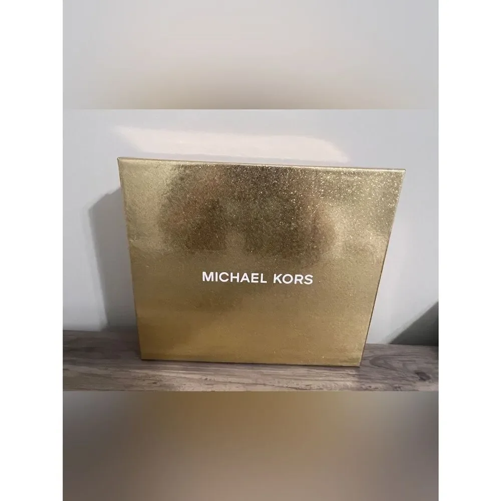 MICHAEL KORS Jet Set Large EW Xbody W/ WBG Leather Black NWT $ 198